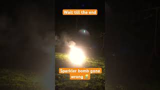 Sparkler firework bomb… Fourth of July gone wrong shorts [upl. by Nirac]