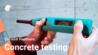 Concrete testing with Schmidt Hammer [upl. by Onitsoga]