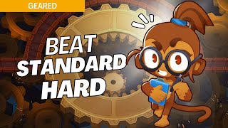 How to Beat Standard Mode Hard on Geared  BTD6 Strategy [upl. by Hau]