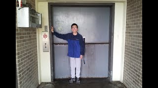 ThyssenKrupp Hydraulic Freight Elevator at University of Houston with NO INSIDE BUTTONS [upl. by Papst355]