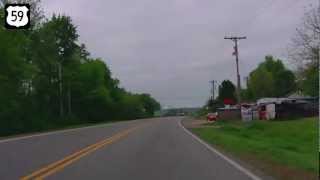 Southbound US Highway 59 Siloam Springs AR to Westville OK [upl. by Couture137]