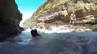 Warriewood blowhole cave swim amp Snorkel GoproHD Hero 3 black [upl. by Nyrol445]