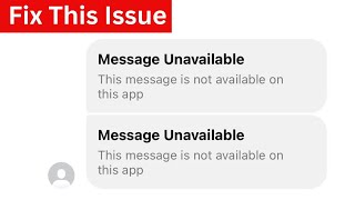 Message Unavailable Messenger  This Message is Not Available on This App Messenger [upl. by Onida75]