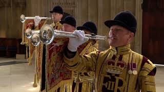 Reveille played by the State Trumpeters of the Household Cavalry  Prince Philip Funeral Service [upl. by Knorring]