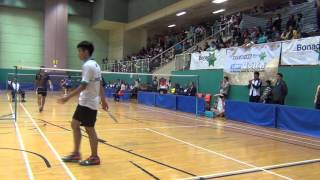 201415 全港學界精英羽毛球比賽 男單決賽 All hong kong schools jing ying badminton tournament MS Final 梁嘉祐 鄧凱傑 [upl. by Strait706]