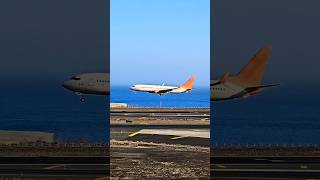 Sunwing Airlines Boeing 7378Q8 CFYJD landing at TFS from AMS sunwingairlines boeing airplane [upl. by Ykcir]