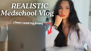 Realistic medschool vlog How to study  I aced my exam with this method [upl. by Gnilrac]