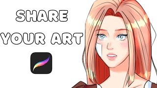 How to Share your Artwork with PROCREATE [upl. by Nniuqal]