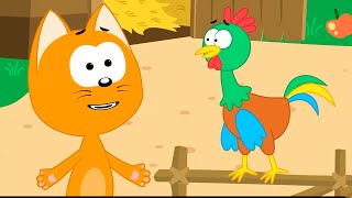 Rooster Song  Kote Kitty Songs and Cartoons for Kids [upl. by Vaules]