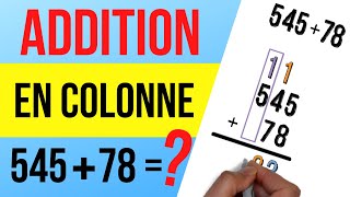 Comment faire une addition en colonne [upl. by Bran]