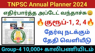 TNPSC Annual Planner 2024 GROUP4 group2 exam  குரூப்04 தேர்வு நடக்கும் தேதி வெளியீடு group4 [upl. by Lenhard884]