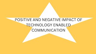 What are the positive and negative impacts of communication technology IGNOU TEE [upl. by Tebasile416]