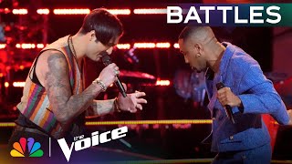 Danny Joseph and Deon Jones Go Deep Singing quotIts a Mans Mans Mans Worldquot  Voice Battles  NBC [upl. by Cirri]