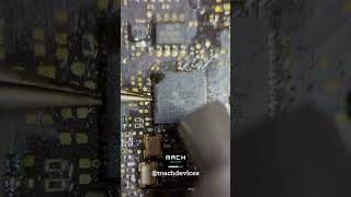 replacing broadcom chip on macbook logic board asmr [upl. by Esimorp]