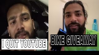 ELVISH YADAV Quit YOUTUBE UK 07 RIDER Giveaway super bike [upl. by Eltsyrc316]