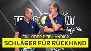 Schlechte Rückhand Falscher Schläger  Tipps Tricks amp Training  TennisPoint [upl. by Llennahc759]