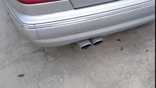 W210 E55 AMG exhaust sound Xpipe  secondary cats and res delete [upl. by Aiveneg]