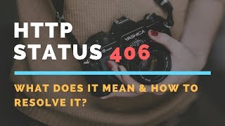 Spring Tutorial What is Http Status 406  Not Acceptable amp How to resolve it [upl. by Avuha]