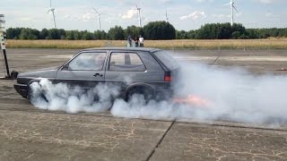 900hp VW Golf Mk2 R30 Turbo 88sec runs TTT Test amp Tune 13072014 [upl. by Allesor]