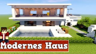 Wie baut man ein Modernes Haus in Minecraft 2  Minecraft Modernes Haus bauen deutsch tutorial [upl. by Eldin]