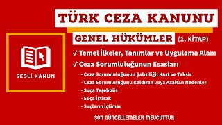 Türk Ceza Kanunu Genel Hükümler TCK  Temel İlke Tanımlar amp Ceza Sorumluluğu Sesli Kanun Dinle [upl. by Alarick]