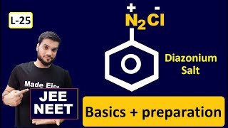 L25 Diazonium Salt  Basics  Preparation  NEET JEE  By Arvind Arora [upl. by Eanad665]