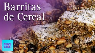 Barritas de cereal caseras Receta RÁPIDA y FÁCIL  Más Chic [upl. by Eelytsirk911]