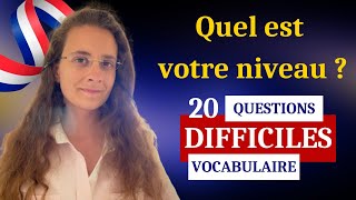 1 TEST de vocabulaire français difficile  Quel est votre niveau [upl. by Thackeray344]