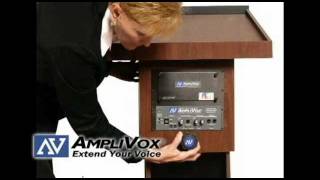 Adjustable Height Executive Sound Column Lectern from AmpliVox  Available with Speakers [upl. by Cob]