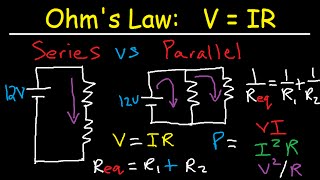 Series and Parallel Circuits Explained  Voltage Current Resistance Physics  AC vs DC amp Ohms Law [upl. by Joashus688]