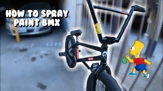 HOW TO SPRAY PAINT BMX FRAME in depth [upl. by Gentilis]