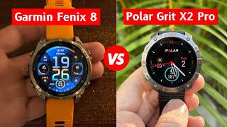 Garmin Fenix 8 VS Polar Grit X2 Pro  Indepth Features Comparison [upl. by Niala476]