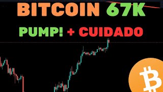 BITCOIN PUMP 67K  INFLAÇÃO PIOR QUE O ESPERADO  CUIDADO COM ISSO  Análise TécnicaSentimento [upl. by Myrt]