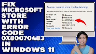 How To Fix Microsoft Store With Error Code 0x80070483 in Windows 1011 Solution [upl. by Nnairda670]