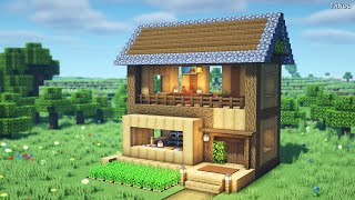 Minecraft  How To Build a Oak Wood Survival Starter House [upl. by Bunder885]