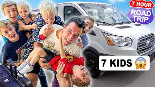 Surviving a ROAD TRIP with 7 Kids 🚗😱 Family Camp DAY 1 [upl. by Yoshiko]