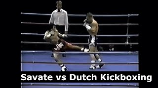 Savate Dismantles Dutch Kickboxing  When Ramon Dekkers Loses A Match [upl. by Birdt]