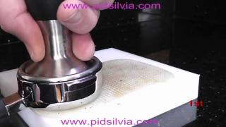 Dosing and Tamping for Rancilio Silvia [upl. by Yrek]