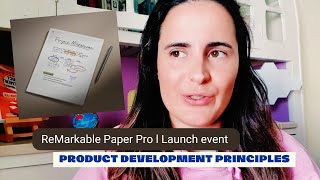 reMarkable Paper Pro Launch event Product Principles [upl. by Atnuahs]