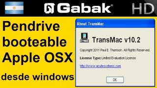 Hace un Pendrive USB bootable con OSX de apple uso TransMac [upl. by Balbur]