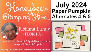 July 2024 Paper Pumpkin Alternates 4 amp 5  Stampin Up® [upl. by Vannie47]