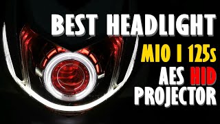 Mio i 125 BEST HEADLIGHT for M3 HID 4Lanes SAFEQuality BiXenon AES [upl. by Ilarrold964]