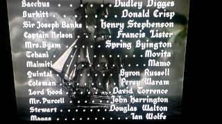 Mutiny On The Bounty1935Ending Credits [upl. by Sinnel]