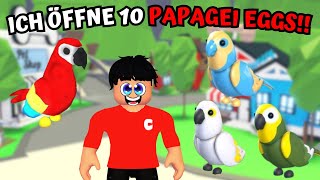 ICH ÖFFNE PAPAGEI EGGS in ADOPT ME Kriegen wir den Diamant Papagei  Roblox Deutsch [upl. by Nahguav]