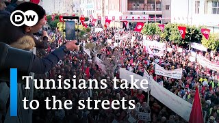 What are Tunisians protesting against  DW News [upl. by Anirat]