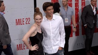 Larsen Thompson and Gavin Casalegno quotMile 22quot World Premiere Black Carpet [upl. by Belter]