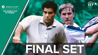 Pete Sampras vs Yevgeny Kafelnikov  Final Set  Russia v United States  Davis Cup Final 1995  ITF [upl. by Sachiko511]