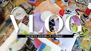 VLOG  On peint des papiers et on fait du collage [upl. by Tasha]