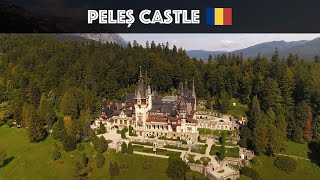 Peleș Castle in Sinaia Romania 4K Drone Footage [upl. by Sabrina]