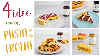 4 IDEE CON LA PASTA FROLLA  CrostateTorta di mele Biscotti ai Fichi ad [upl. by Ecnerolf]